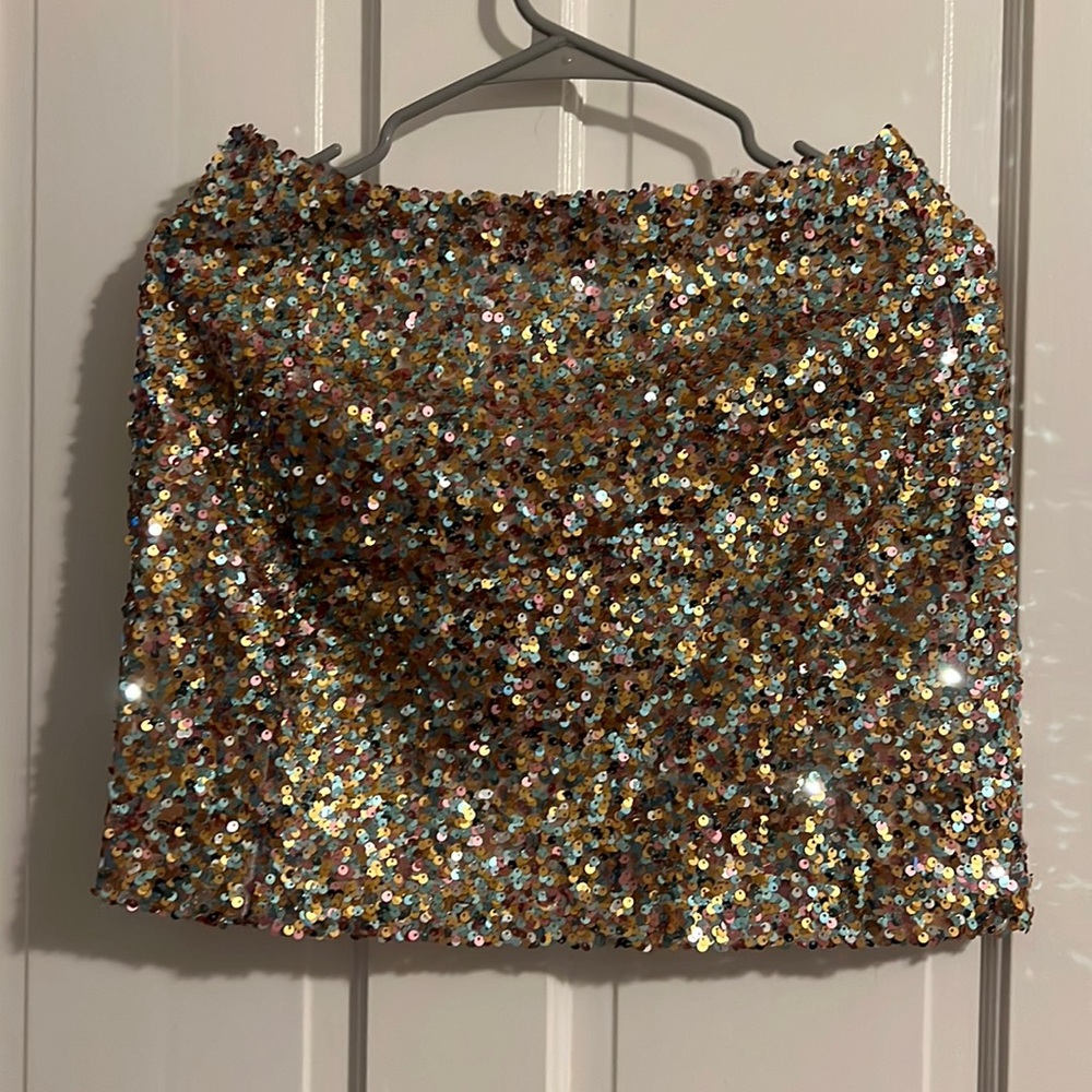 Sézane skirt with pastel sequins (June Mali). NWT